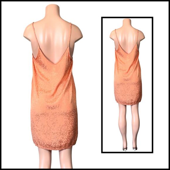 Nation LTD Penelope V Back Slip Dress in Tangerine SZ M $179 - Picture 7 of 11